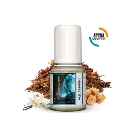 AQUAMARINE DeOro - 1 -  Aroma concentrato 10ml, un mix di vaniglie e tabacco 