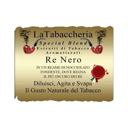 RE NERO Aroma concentrato La Tabaccheria - 1 -  Tabacco perique e nocciola fondente. 